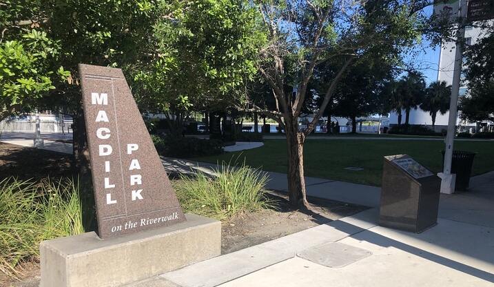 A view of MacDill Park located in Tampa, FL along the beautiful Riverwalk" tampa fl riverwalk