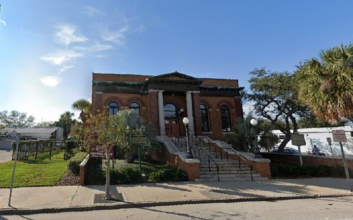 A picture of the West Tampa Free Public Library, built by the Macfarlane Investment Company