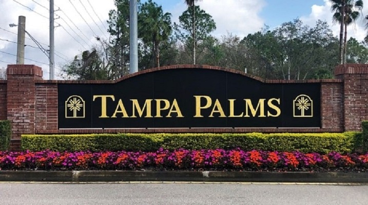 A view of Tampa Palms, a tranquil neighborhood in Tampa, Florida