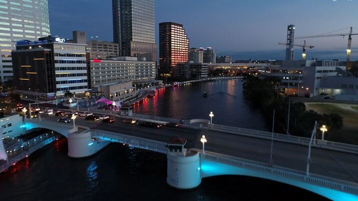 Downtown Tampa skyline in Hillsborough County