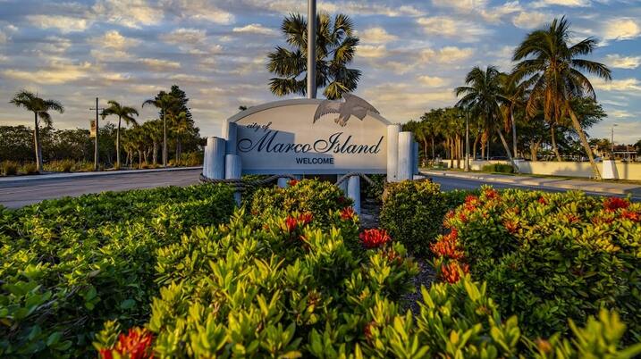 A luxury resort on Marco Island, Florida with unspoiled nature in the background