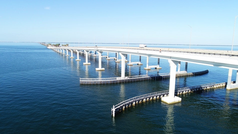 Great Views while riding or walking the Courtney Campbell Causeway in the Tampa Bay area & Wind